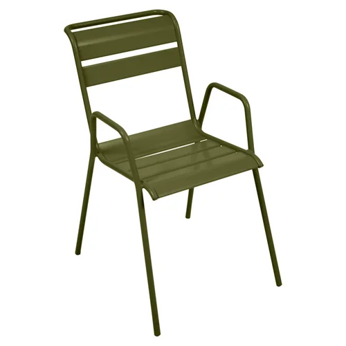 Pour mieux aménager votre jardin:Fauteuil Bridge Monceau coloris marron en acier Fermob Fauteuil Bridge Monceau coloris vert en acier Fermob - 52 x 64 cm