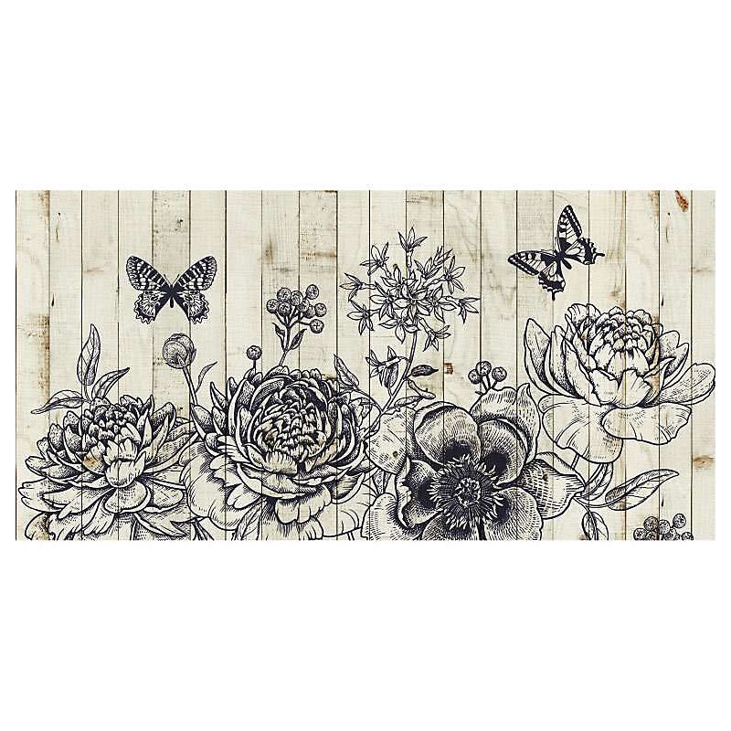 Brise vue jardin fleurs et papillons GRAPHIFLORA – H.1.5 x L.3 m | 100% occultant | Made in France + kit de fixation offert