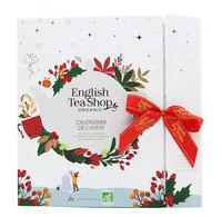 Pour embellir vos extérieurs：Calendrier de l'avent blanc thés et infusions bio English Tea Shop - 25 sachets pyramides
