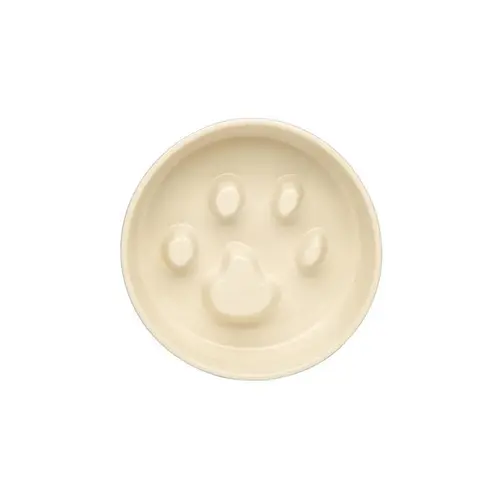 Sélection pratique:Gamelle anti-glouton pour chien coloris beige clair en grès Scruffs – 20 x 20 x 6 cm