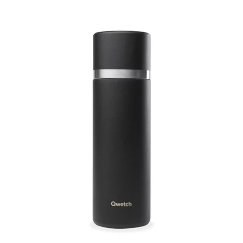 Le bon choix pour le jardin:Thermo isotherme Matt coloris noir en inox Qwetch - 750 ml