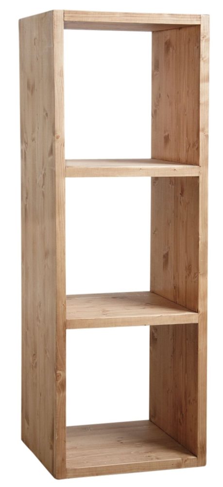 Etagère 3 cases en épicéa ciré miel (3 cases)