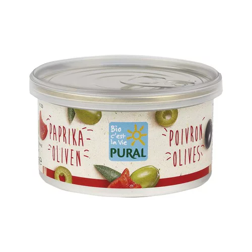Pour embellir vos extérieurs:Pâté végétal olives poivron bio Pural - 125 g
