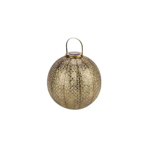Une solution pour l’extérieur：Lanterne solaire Giant Damasque or à LED blanc Ø 37 H 39 cm