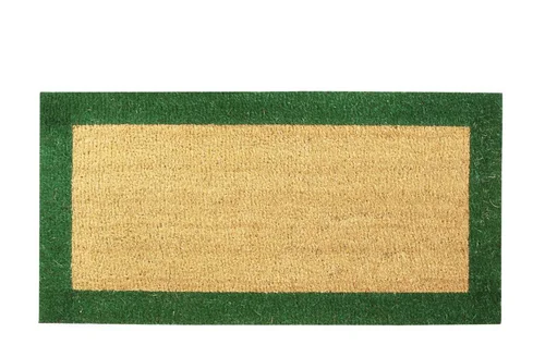 Style au jardin:Tapis brosse coco naturel/vert Sweetsol - 60 x 40 cm