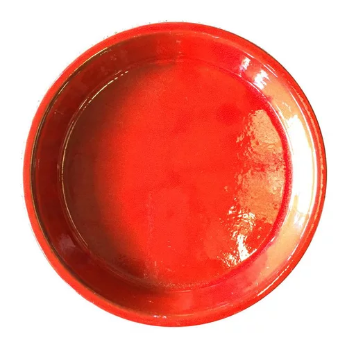 Jardin maison：Soucoupe Les Poteries d'Albi coloris coquelicot - Ø 34 cm