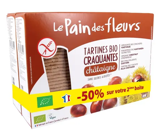 Sélection extérieur:Tartines bio châtaigne Le Pain des Fleurs - 2 x 300 g