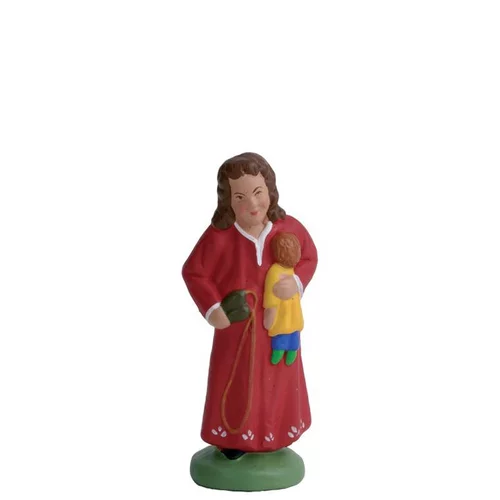 Idée nature:Fillette en robe rouge 7 cm