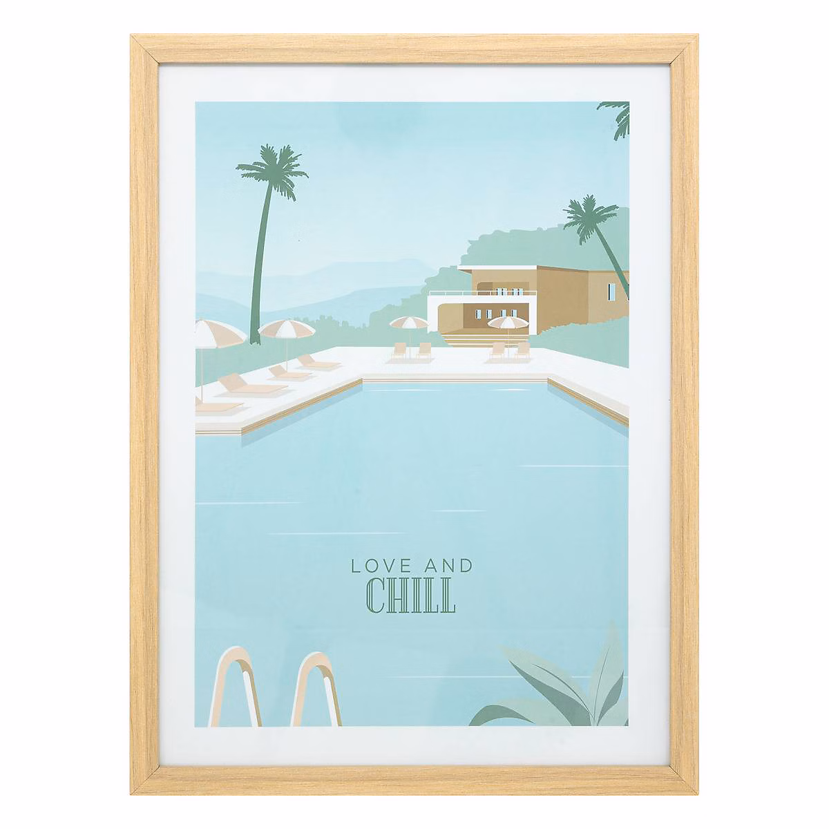Affiche encadrée love François 30 × 40cm multicolore – Atmosphera