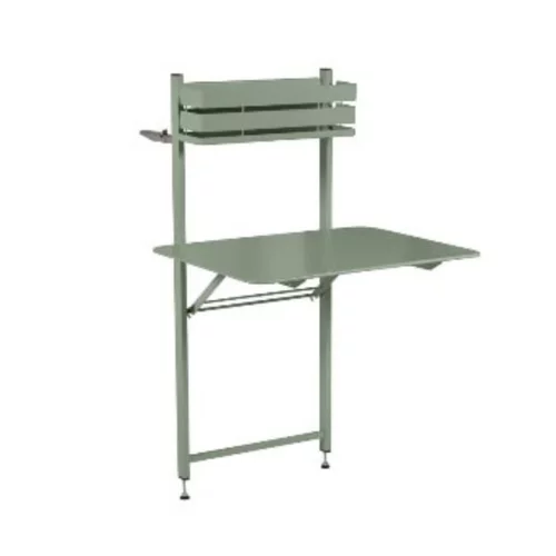 À adopter pour l’extérieur：Table balcon pliante en acier coloris cactus Bistro Fermob - 77 x 63 x 120 cm