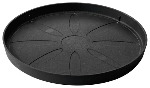 Pour donner du style à l’extérieur:Soucoupe en plastique recyclé anthracite Deroma Origin Anthracite - Ø 21 x H 1,9 cm