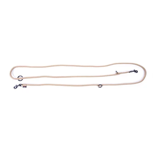 Jardin complet：Laisse ronde 3 positions coloris beige - 1,3x190 cm