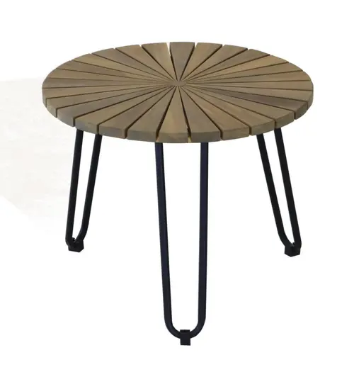 Jardin & pratique:Table basse acacia coloris marron en acacia - 50 x 40,5 cm