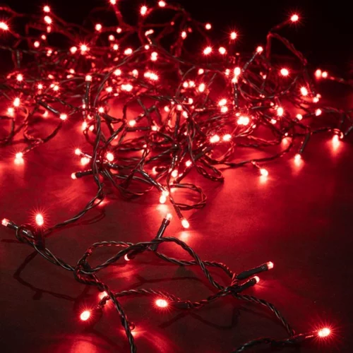 Plaisir dehors:Guirlande lumineuse LED à lumière animée rouge sur secteur - 8 m