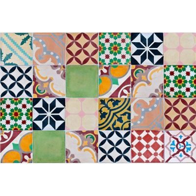 Tapis intérieur extérieur en vinyle mosaique (90 x 60 cm)