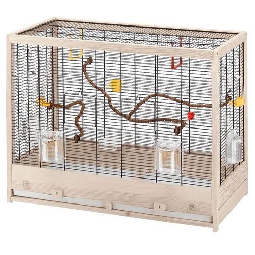Jardin accessoire：Cage pour oiseau avec armature en bois certifié FSC® Ferplast Giuletta 6 - 81 x 41 x h 64 cm