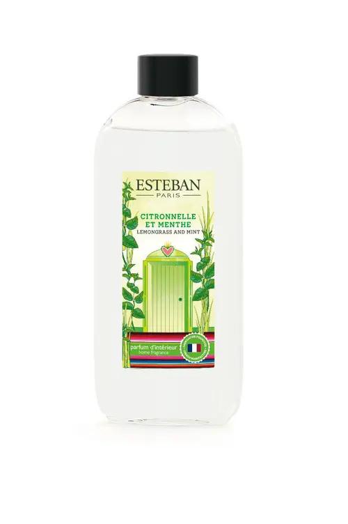 Votre allié au jardin：Recharge parfumée diffuseur senteur citronnelle et menthe Esteban - 200 ml