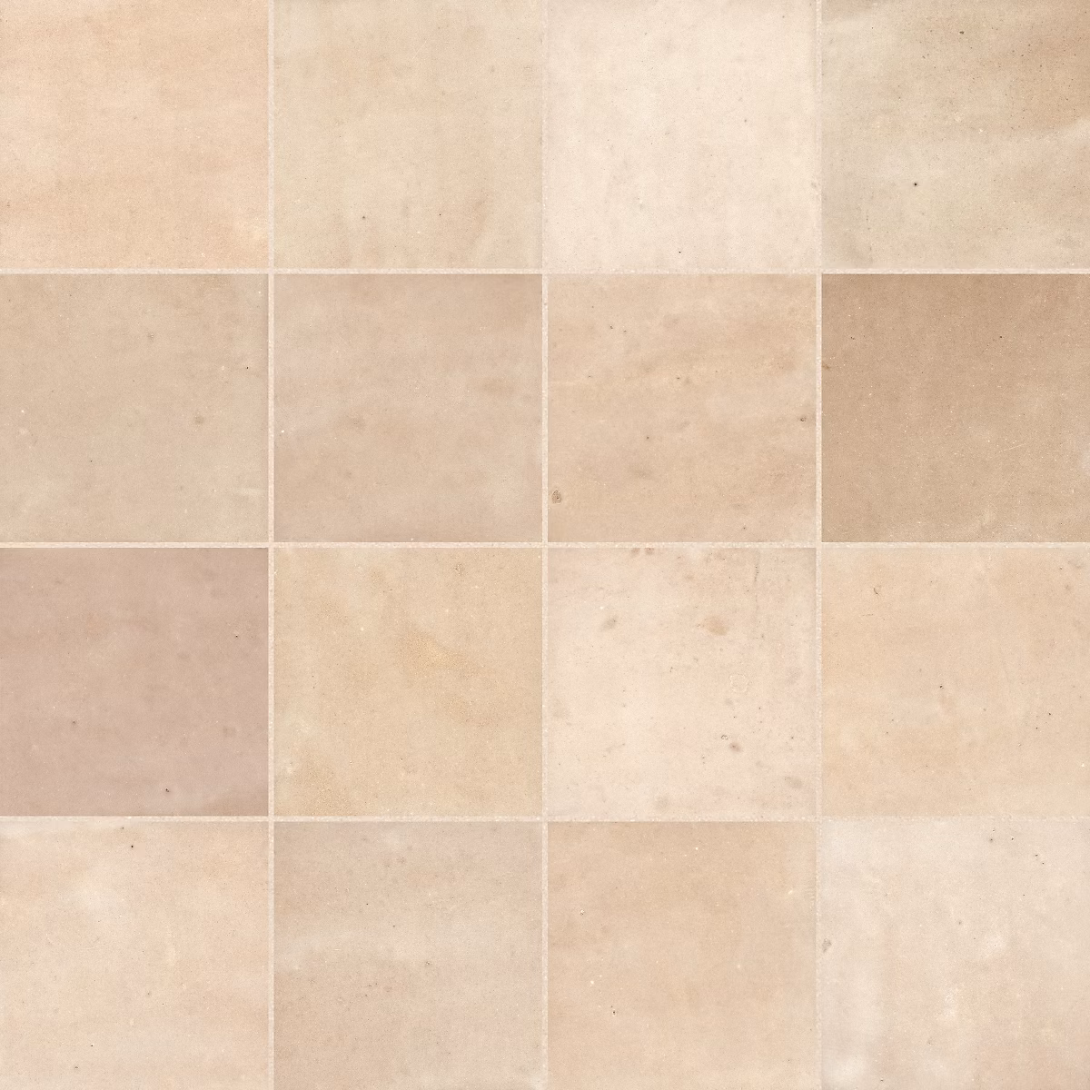 Carrelage effet Zellige Beige Sable 10 – 7 × 10,7 × 0,85 cm Samorel, Mur intérieur (vendu par carton de 0,5 m²), RO'MA CARRELAGE