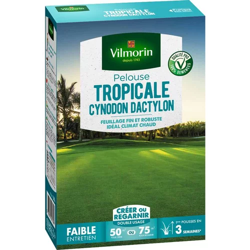 Jardin au naturel：Graines de gazon à semer pelouse tropicale cynodon dactylon Vilmorin - 500 g