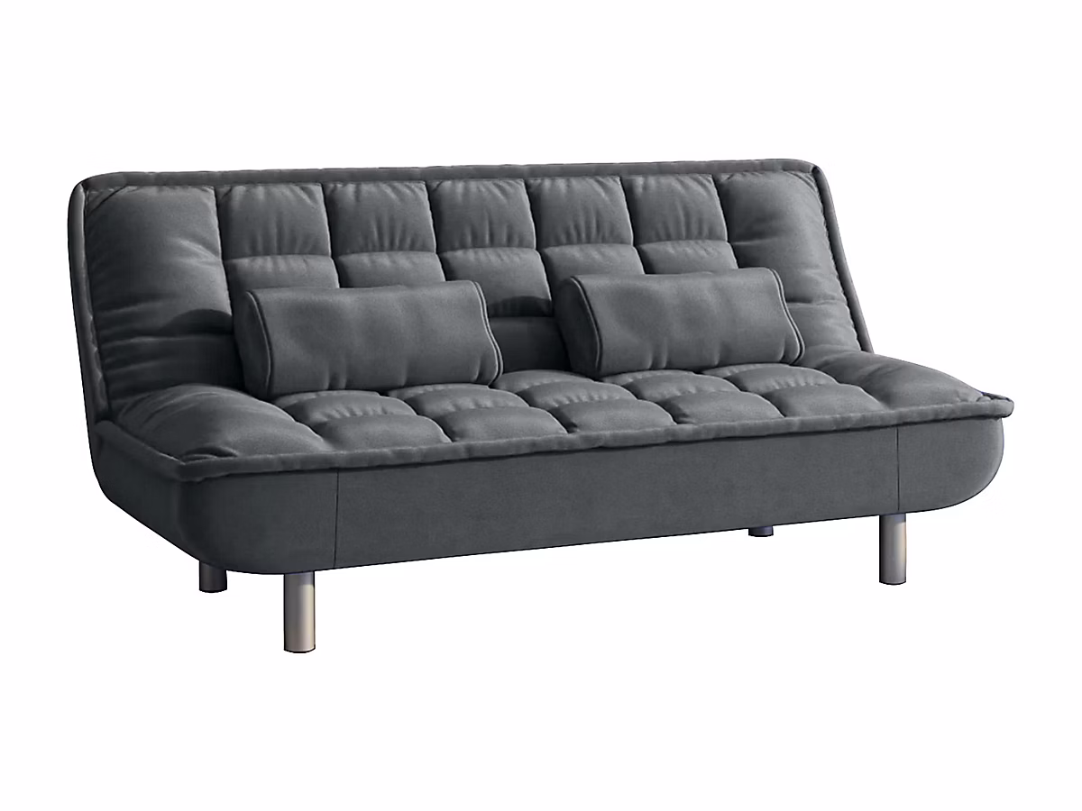 Canapé 3 places convertible clic-clac MISHAN en tissu – Gris