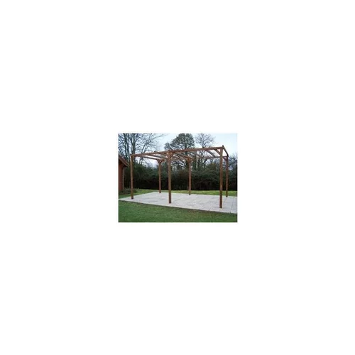 Tout au jardin:Pergola en bois d’épicéa thermo-chauffé livrée Foresta Bois - 296 x 500 x 239 cm