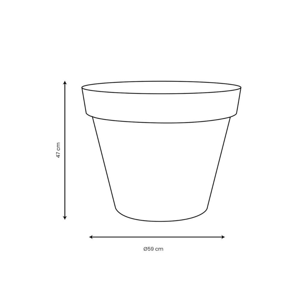 Eda Pot de fleur rond toscane ø 60 x h.47 cm - vert laurier - eda
