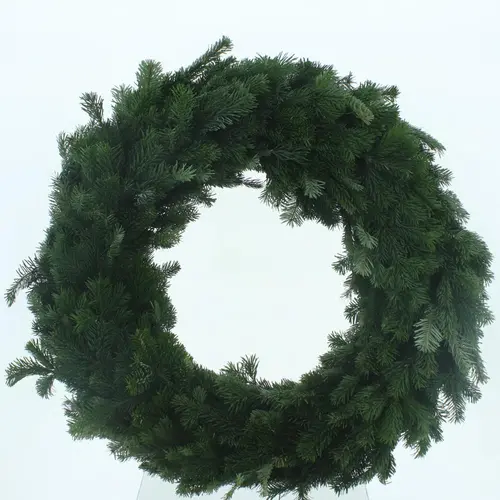 Jardin expert:Couronne de noël en sapin Nordmann coloris vert – Ø 27 cm