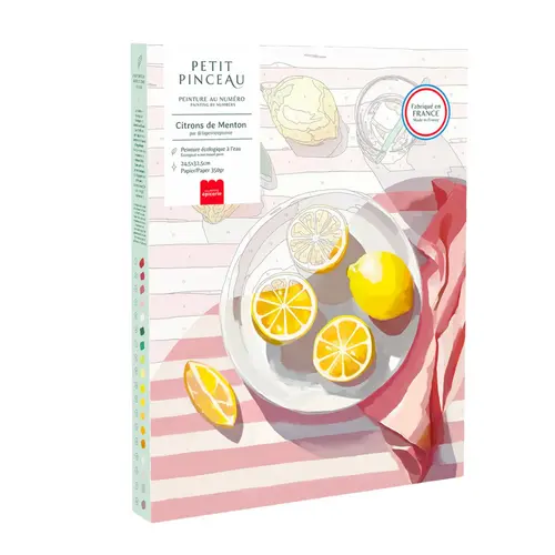 Solution pour le jardin:Peinture au numéro Citrons de Menton Petit Pinceau by La Petite Épicerie - 25,5 x 33 cm