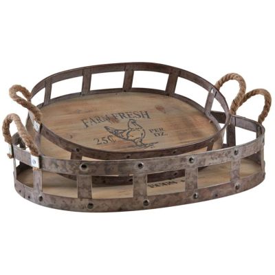 Plateaux ovales "Farm Fresh" (Lot de 2)