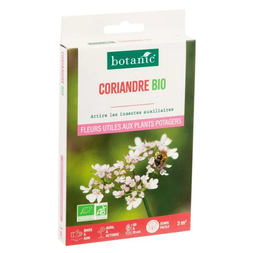 Pour vos moments en extérieur:Coriandre bio botanic® - graines à semer (3 m²)