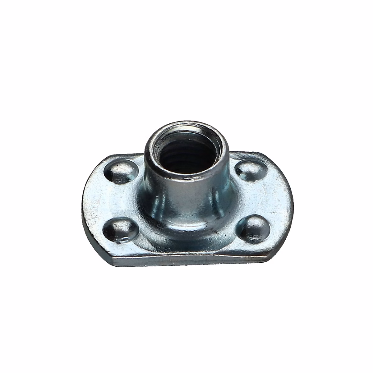 Ecrou cylindrique à souder Bossage intérieur M8 26 × 18 hauteur 11 Acier zingué – 1 pièce