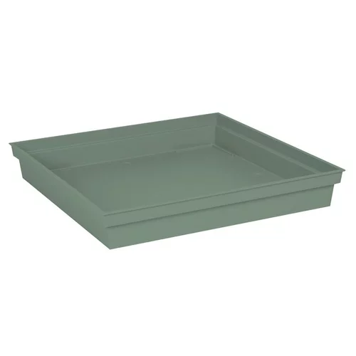 Vie au jardin:Soucoupe carrée en polypropylène vert laurier Eda Toscane - 40 x 40 cm