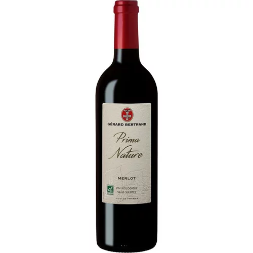 Jardin & équipement：Vin rouge bio Prima Nature IGP Pays d’Oc Merlot vegan sans sulfite - 75 cl
