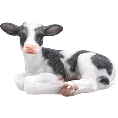 Vache couchée en résine 34 x 21 x 21.5 cm