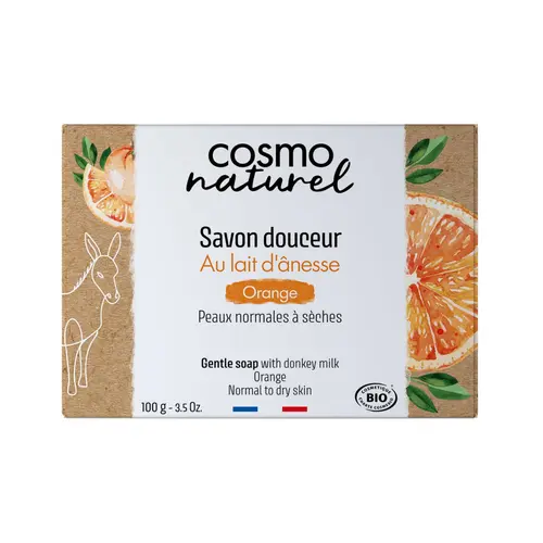 La solution pour vos extérieurs:Savon Ânesse Agrumes bio Étui 100 g orange
