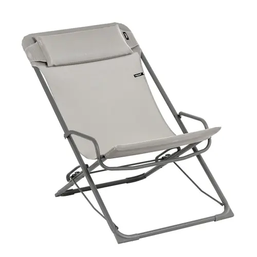 Le petit plus pour l’extérieur:Transat transaswing Lafuma coloris marron en acier - 60 x 83 x 91 cm