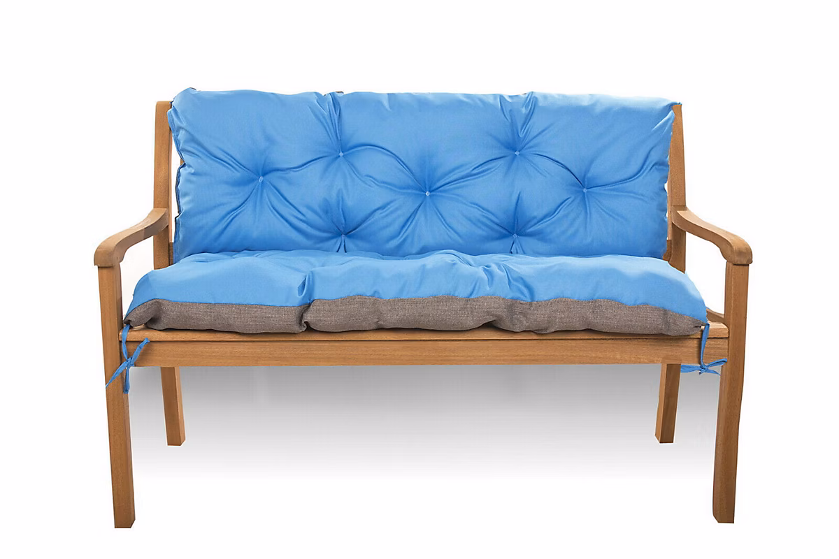 Coussin pour banc de jardin 120 × 60 × 60cm – coussin de banc de jardin Bleu coussin de balançoire coussin de banc extérieur