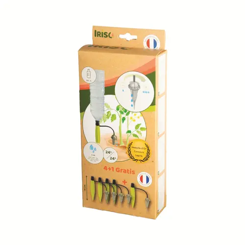 Jardin au naturel:Système d'arrosage de vacances PG4 + 1 gratuit IRISO Blackfox - 9,7 x 11 x 38 cm