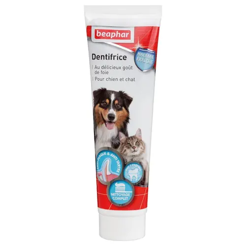 Bien pour le jardin：Dentifrice pour chien goût foie 100 g