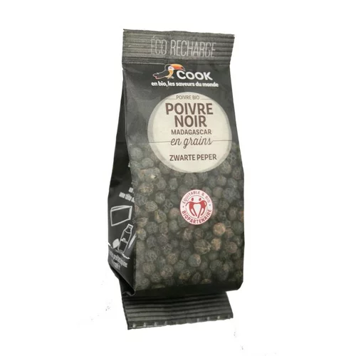 Pour un jardin agréable:Poivre Noir en grains bio eco recharge 50g