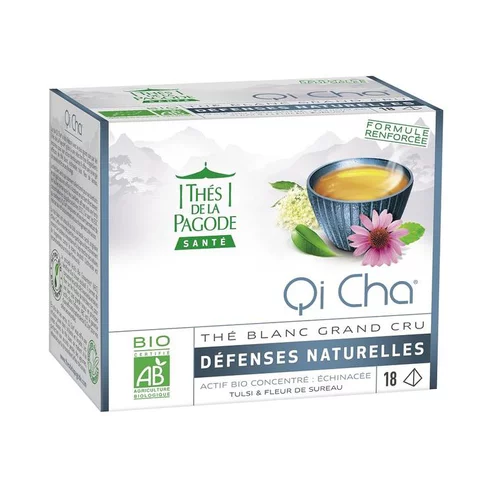 Essentiel extérieur:Thé blanc Qi Cha bio - 18 sachets