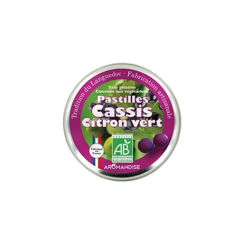 Le petit plus pour l’extérieur：Pastilles cassis citron vert. La boîte de 45 g