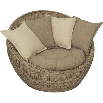 Fauteuil rond 2 places en poelet Sultan