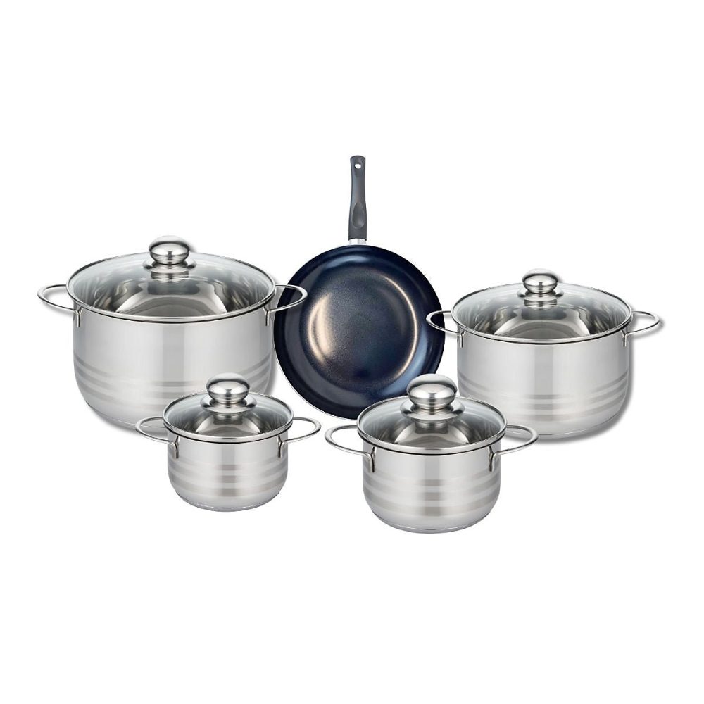 Ensemble de 1 Poêle de cuisson 20 cm et 4 faitouts 14 – 16 | 20 et 24 cm Elo Prima Brillant