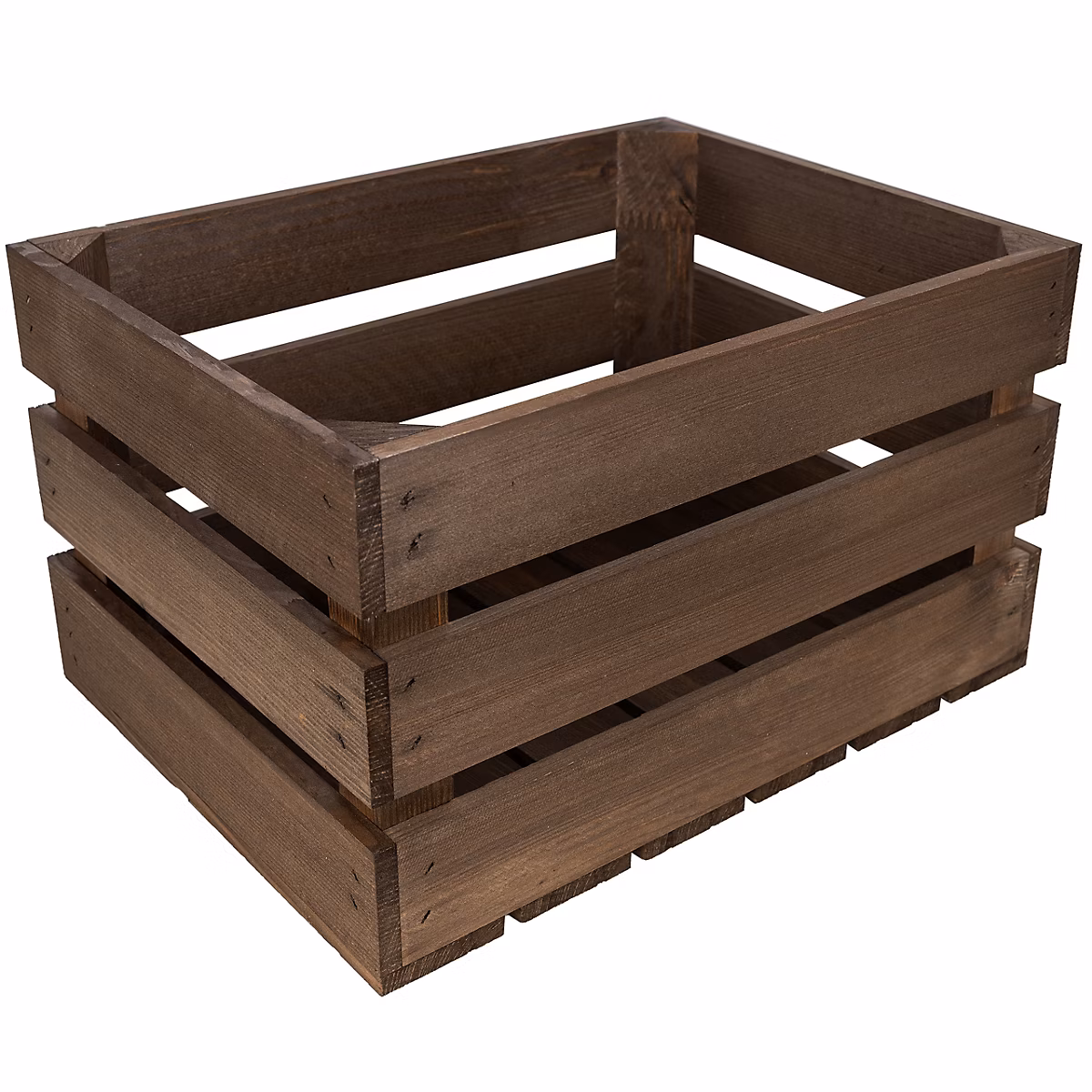 Creative Deco Caisse en Bois Wengé 40 × 30 × 23 cm (+/ – 1cm), Caisse Rangement Bois, Caisse en Bois Vintage, Cagette Bois Deco