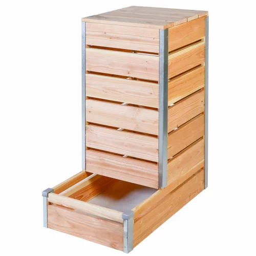 Jardin & déco:Composteur en bois Mon Petit Potager 80 x 45 cm - 356 L