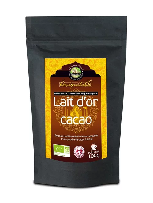 Pour aménager vos extérieurs:Mélange lait d'or au cacao bio équitable Ethnoscience - 100 g