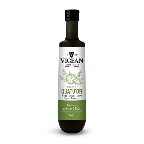 Vie extérieure：Huile quatuor bio 50 cl