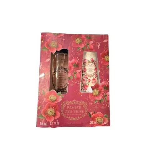 L’allié de vos extérieurs:Coffret eau de toilette et crème pour les mains Rose Panier des Sens - les 2 pièces