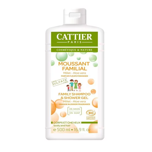 Jardin complet：Bain mousse Familial sans sulfate Cattier 500 ml